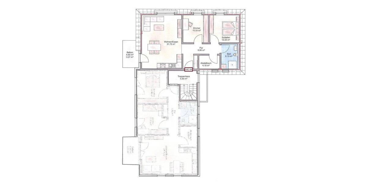 Etagenwohnung Lehrte Hämelerwald - 3 Zimmer, 77 m&sup2;, 959&euro; | Angebot:25957408