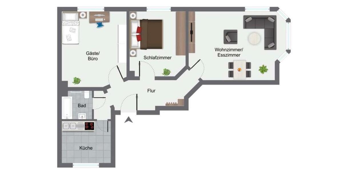 Etagenwohnung Garbsen - 3 Zimmer, 70 m&sup2;, 450&euro; | Angebot:25287217