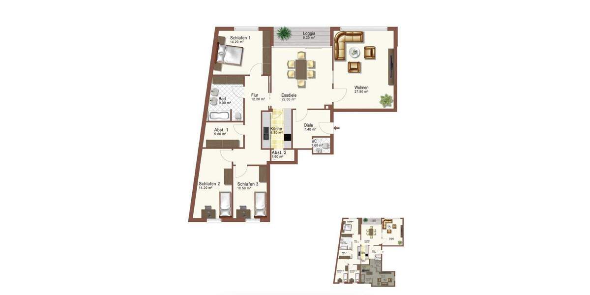 Etagenwohnung Lehrte Aligse - 7 Zimmer, 170 m&sup2;, 370.000&euro; | Angebot:26486727