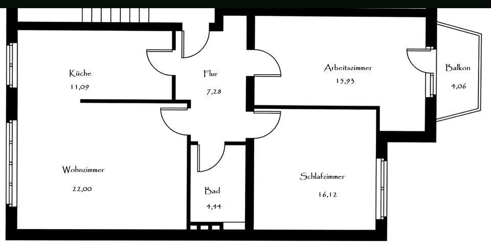 Etagenwohnung Hannover Vahrenwald-List - 3 Zimmer, 78 m&sup2;, 275.000&euro; | Angebot:26962154
