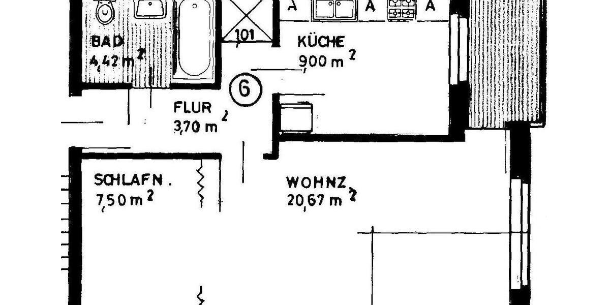 Erdgeschoßwohnung Stadthagen - 1 Zimmer, 48 m&sup2;, 300&euro; | Angebot:26479597