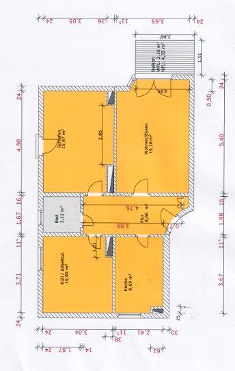 Etagenwohnung Hannover Döhren-Wülfel - 3 Zimmer, 71 m&sup2;, 800&euro; | Angebot:26412424