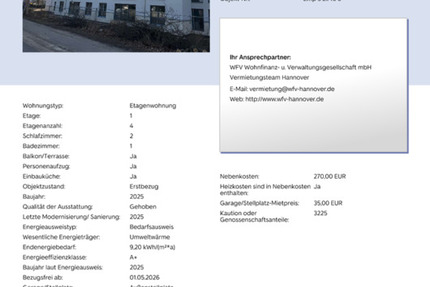 Wohnung Ronnenberg - 3 Zimmer, 78 m&sup2;, 1.075&euro; | Angebot:25783979