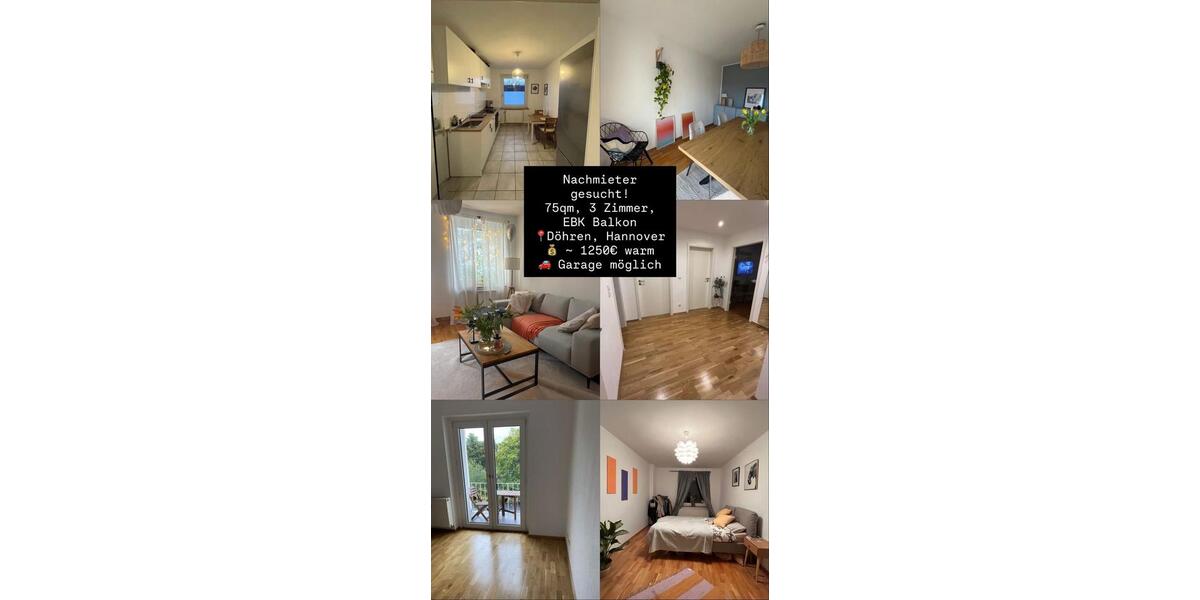 Etagenwohnung Hannover Südstadt - 3 Zimmer, 75 m&sup2;, 1.250&euro; | Angebot:25974475