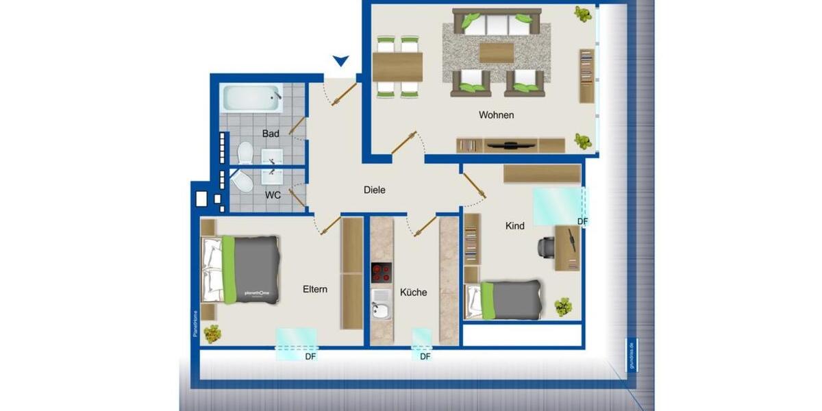 Dachgeschoßwohnung Garbsen Berenbostel - 3 Zimmer, 77 m&sup2;, 229.000&euro; | Angebot:25554224