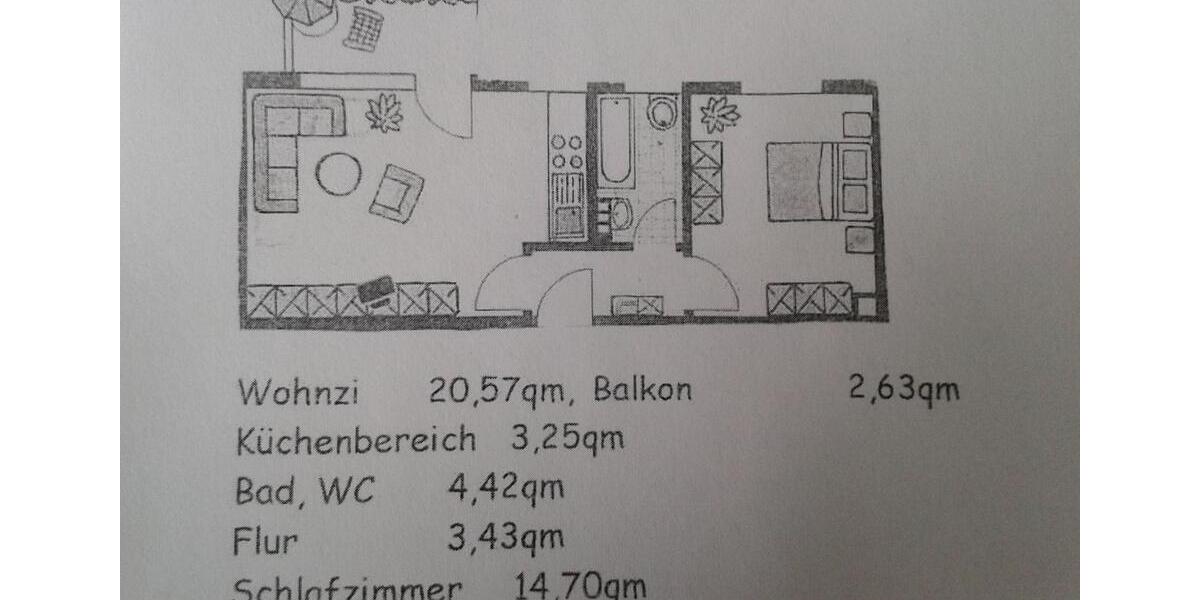 Etagenwohnung Lehrte - 2 Zimmer, 50 m&sup2;, 129.000&euro; | Angebot:26983093