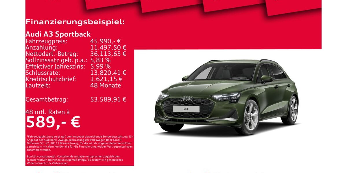 Audi A3 5.225 km 44.450 &euro; Hannover 30179