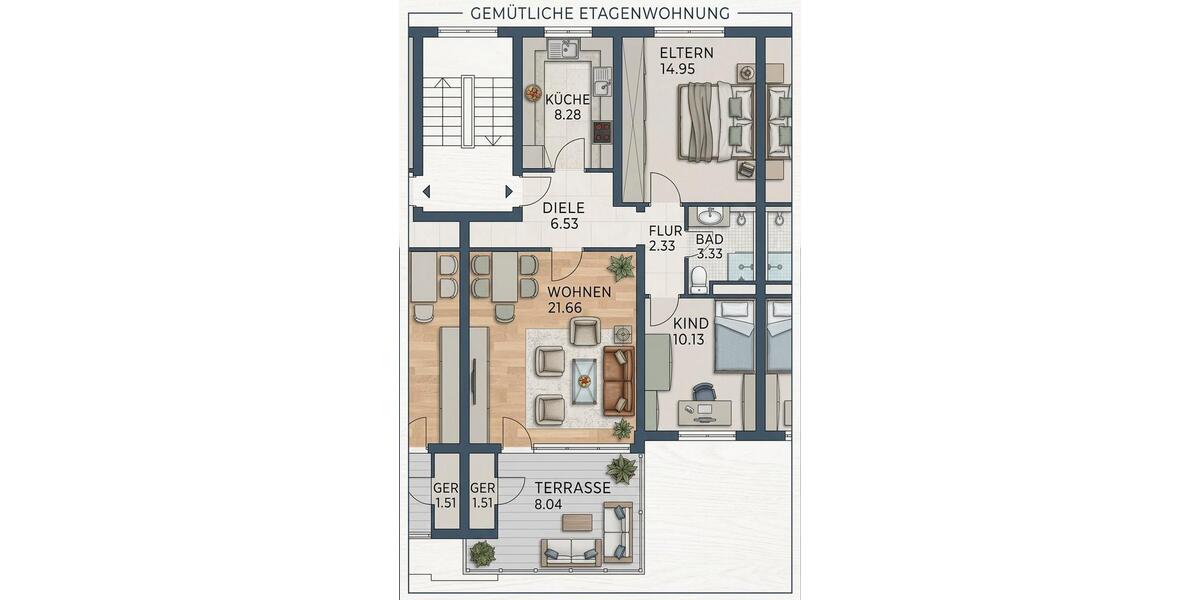 Etagenwohnung Laatzen - 3 Zimmer, 70 m&sup2;, 195.000&euro; | Angebot:27477706