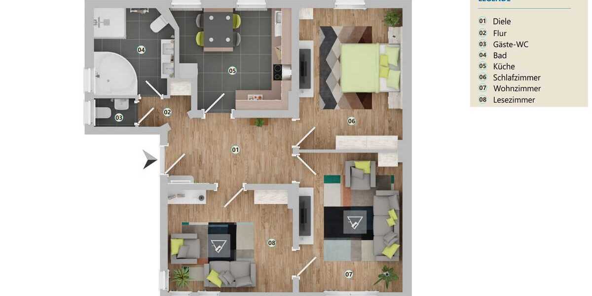 Wohnen mit Flair - Erdgeschoßwohnung Sarstedt Sarstedt | Angebot:27242333