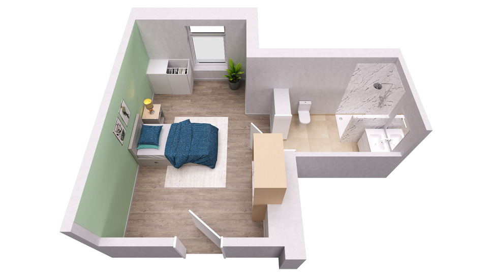 Etagenwohnung Bad Nenndorf - 1 Zimmer, 22 m&sup2;, 922&euro; | Angebot:25888058