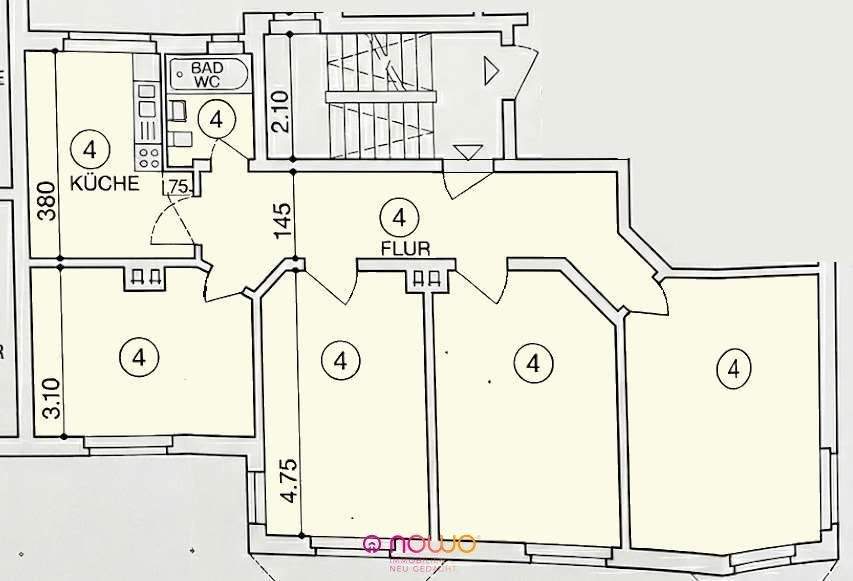 Etagenwohnung Hannover Hainholz - 4 Zimmer, 90 m&sup2;, 245.000&euro; | Angebot:25770339