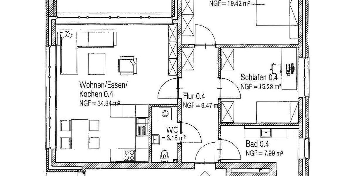 Erdgeschoßwohnung Langenhagen Brink - 3 Zimmer, 105 m&sup2;, 449.000&euro; | Angebot:27209267