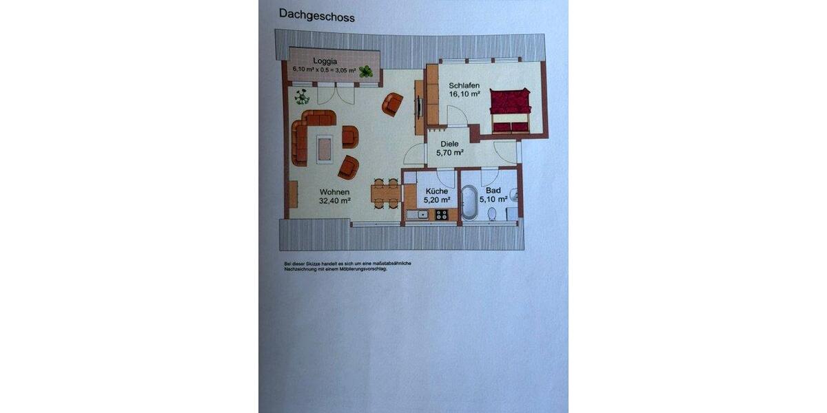Dachgeschoßwohnung Hannover Buchholz-Kleefeld - 2 Zimmer, 67 m&sup2;, 170.000&euro; | Angebot:27463558