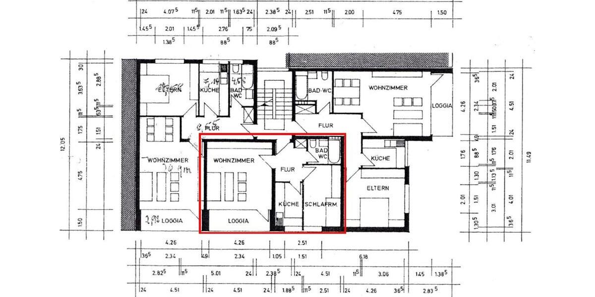 Hochparterre Seelze - 1.5 Zimmer, 49 m&sup2;, 120.000&euro; | Angebot:24869199