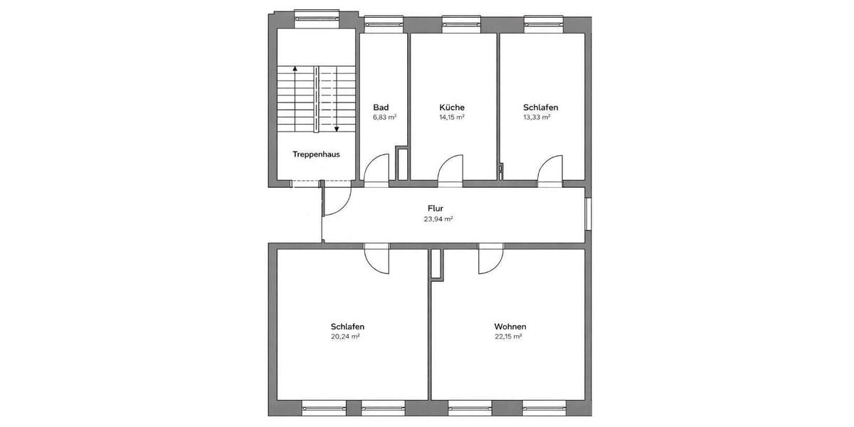 Etagenwohnung Hannover Linden-Limmer - 3 Zimmer, 101 m&sup2;, 1.123&euro; | Angebot:25499928
