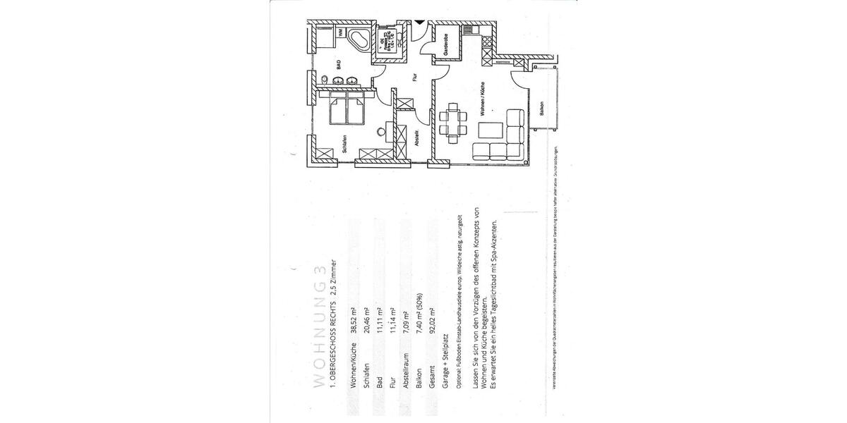 Etagenwohnung Neustadt am Rübenberge - 2.5 Zimmer, 92 m&sup2;, 1.095&euro; | Angebot:26679155