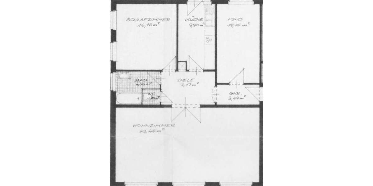 Etagenwohnung Hannover Ahlem - 3 Zimmer, 83 m&sup2;, 690&euro; | Angebot:25962483