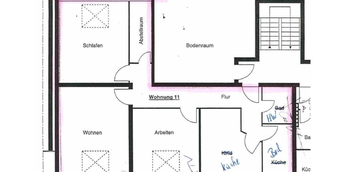Dachgeschoßwohnung Burgdorf - 3 Zimmer, 83 m&sup2;, 850&euro; | Angebot:25840537