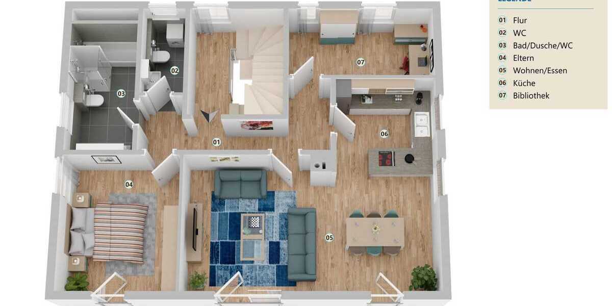 KFW-55 Wohnung mit Doppelgarage - Etagenwohnung Sarstedt Sarstedt | Angebot:25215177