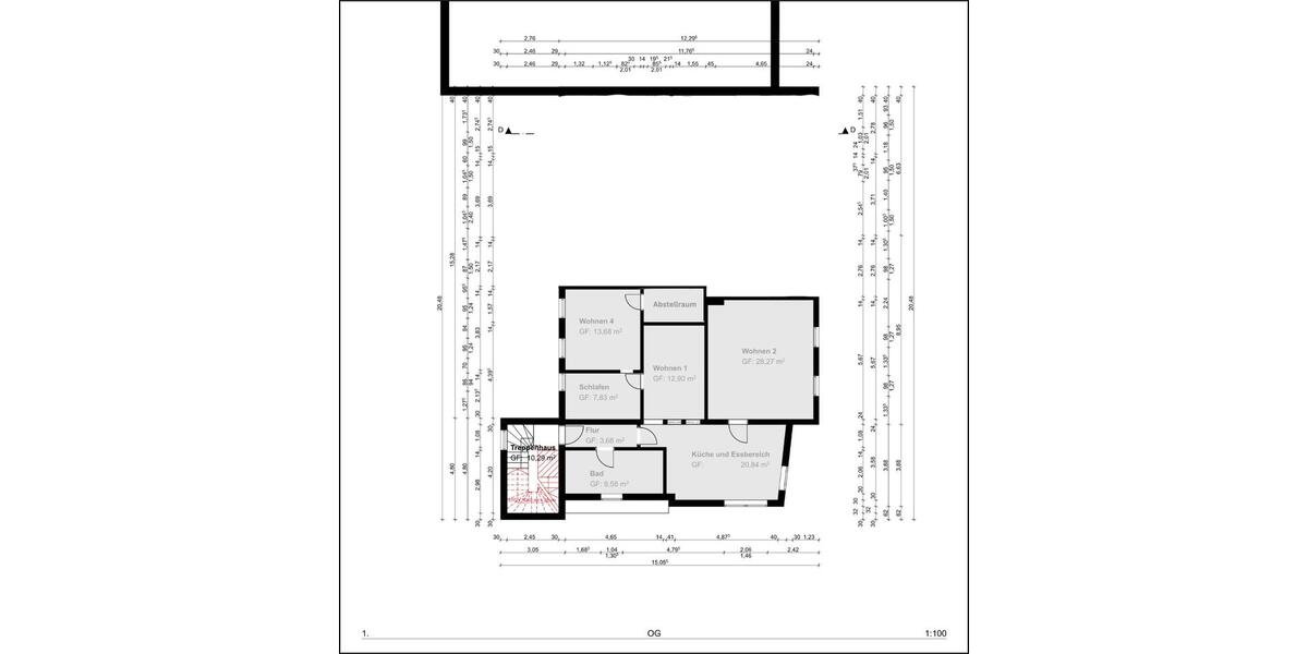 Etagenwohnung Barsinghausen - 3 Zimmer, 100 m&sup2;, 900&euro; | Angebot:25320534