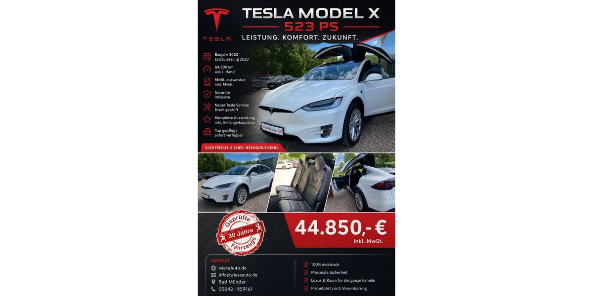 Tesla Model X 83.250 km 44.850 &euro; Bad Münder am Deister 31848