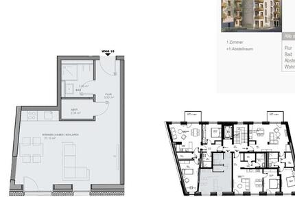 Wohnung Hannover - 1 Zimmer, 37 m&sup2;, 737&euro; | Angebot:25057179