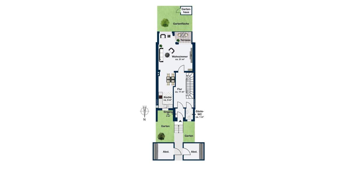 Reihenmittelhaus Wennigsen / Wennigser Mark Wennigser Mark - 3 Zimmer, 100 m&sup2;, 250.000&euro; | Angebot:25668526