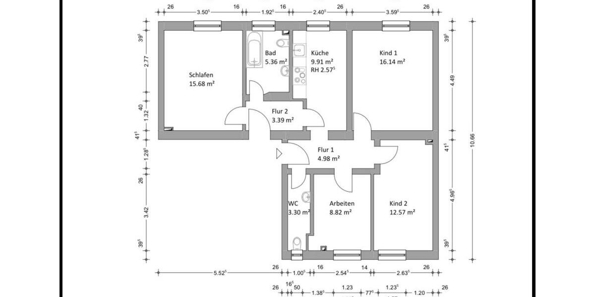Hochparterre Hannover Ahlem-Badenstedt-Davenstedt - 4 Zimmer, 80 m&sup2;, 219.000&euro; | Angebot:27476574