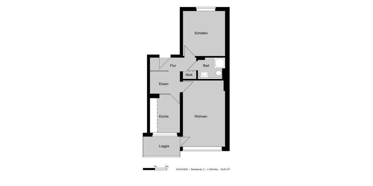 Etagenwohnung Hannover Vahrenwald-List - 2 Zimmer, 54 m&sup2;, 529&euro; | Angebot:25902978