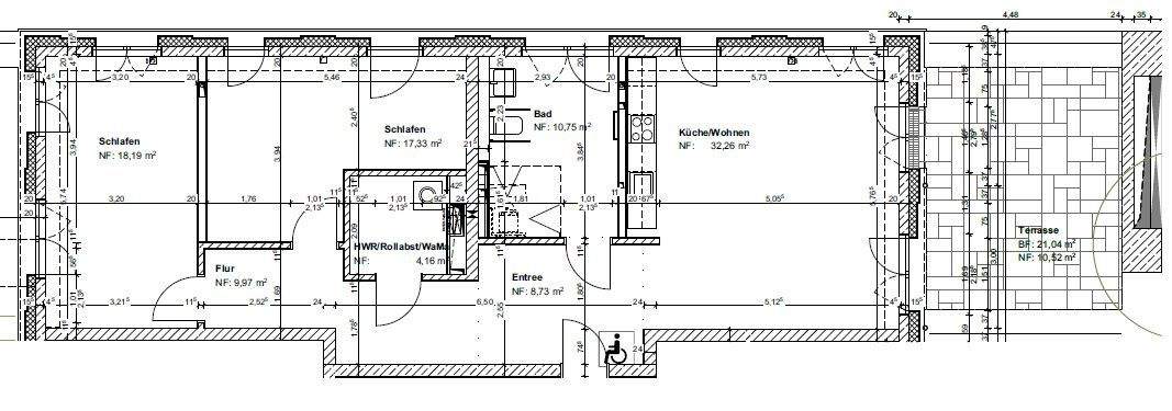Terrassenwohnung Hannover Döhren - 3 Zimmer, 112 m&sup2;, 1.680&euro; | Angebot:25796811