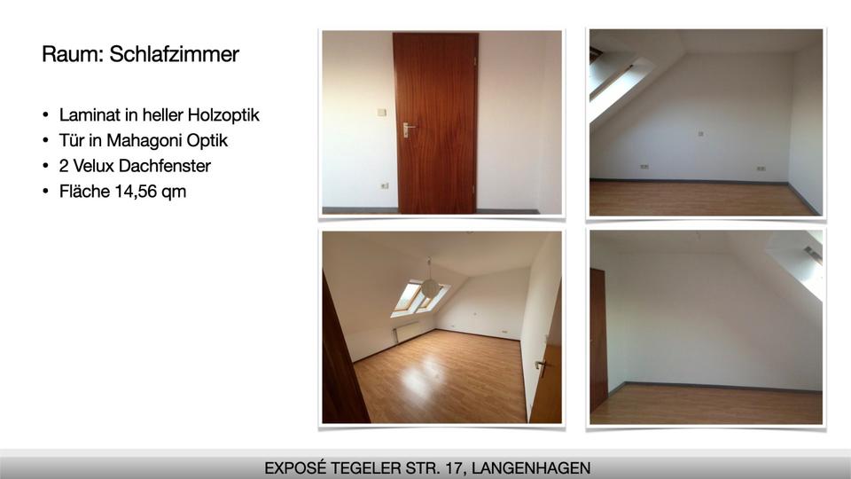 Dachgeschoßwohnung Langenhagen - 2.5 Zimmer, 63 m&sup2;, 269.000&euro; | Angebot:24527458