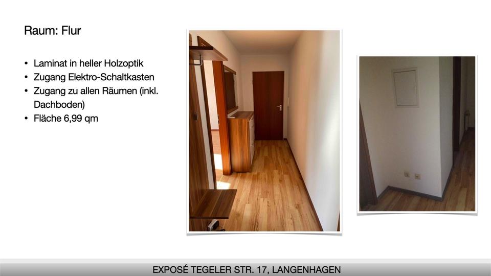 Dachgeschoßwohnung Langenhagen - 2.5 Zimmer, 63 m&sup2;, 235.000&euro; | Angebot:27477694