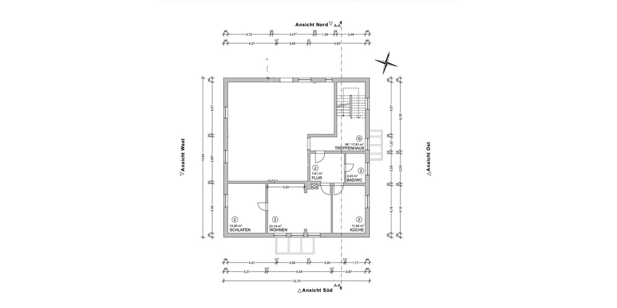 Etagenwohnung Hannover Döhren-Wülfel - 2 Zimmer, 62 m&sup2;, 770&euro; | Angebot:25613346