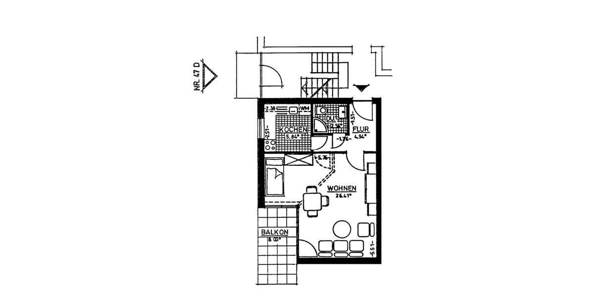 Etagenwohnung Garbsen - 1 Zimmer, 44 m&sup2;, 149.000&euro; | Angebot:26461933