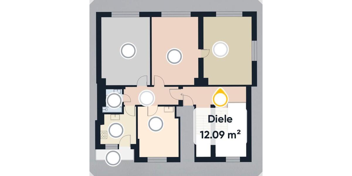 Etagenwohnung Hannover Vahrenwald-List - 4 Zimmer, 98 m&sup2;, 1.250&euro; | Angebot:25943324