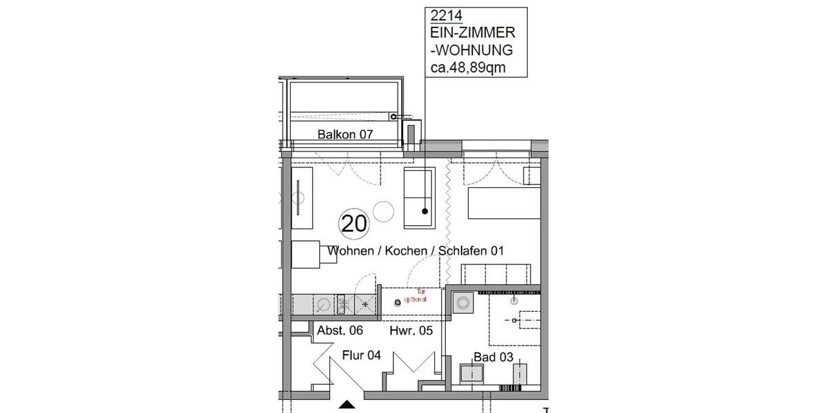 Etagenwohnung Wedemark - 1 Zimmer, 49 m&sup2;, 973&euro; | Angebot:20894573