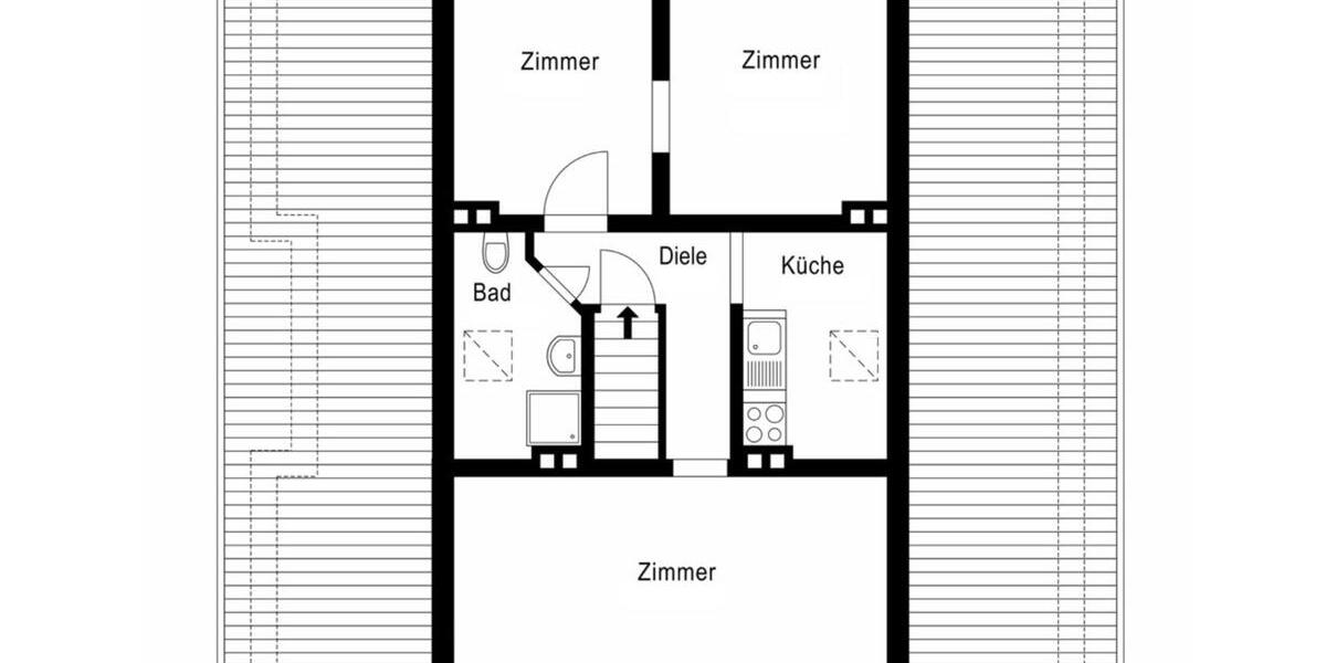 Dachgeschoßwohnung Hannover Linden-Limmer - 3 Zimmer, 50 m&sup2;, 688&euro; | Angebot:25957326