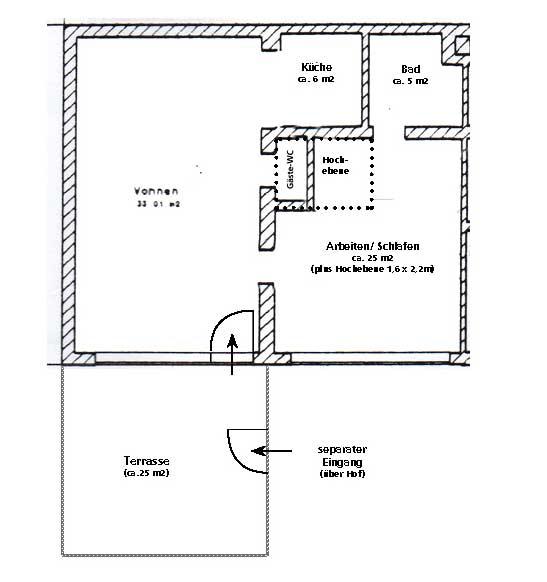 Loft - Studio - Atelier Hannover Vahrenwald-List - 2 Zimmer, 73 m&sup2;, 770&euro; | Angebot:26394122