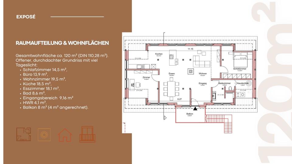 Dachgeschoßwohnung Burgwedel - 3 Zimmer, 120 m&sup2;, 1.750&euro; | Angebot:26414958