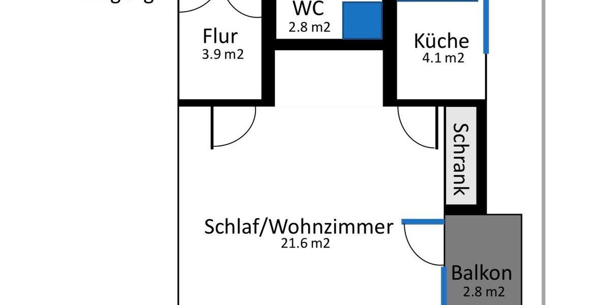 Etagenwohnung Hannover Nord - 1 Zimmer, 35 m&sup2;, 165.000&euro; | Angebot:27464909
