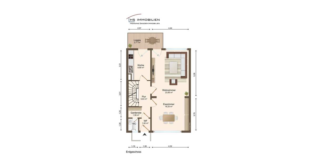 Reihenmittelhaus Garbsen Altgarbsen - 6 Zimmer, 150 m&sup2;, 348.500&euro; | Angebot:26400929