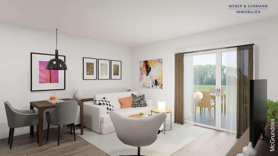 Erdgeschoßwohnung Wedemark - 2 Zimmer, 50 m&sup2;, 1.000&euro; | Angebot:19879616