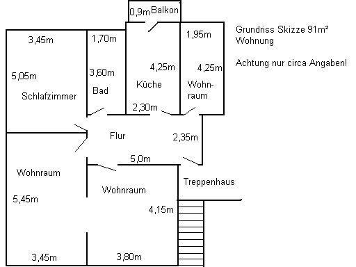 Erdgeschoßwohnung Hannover Vahrenwald-List - 4 Zimmer, 91 m&sup2;, 910&euro; | Angebot:25974419