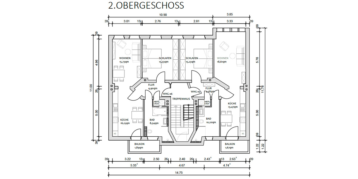 Etagenwohnung Hannover Vahrenwald - 2 Zimmer, 63 m&sup2;, 285.255&euro; | Angebot:26929499