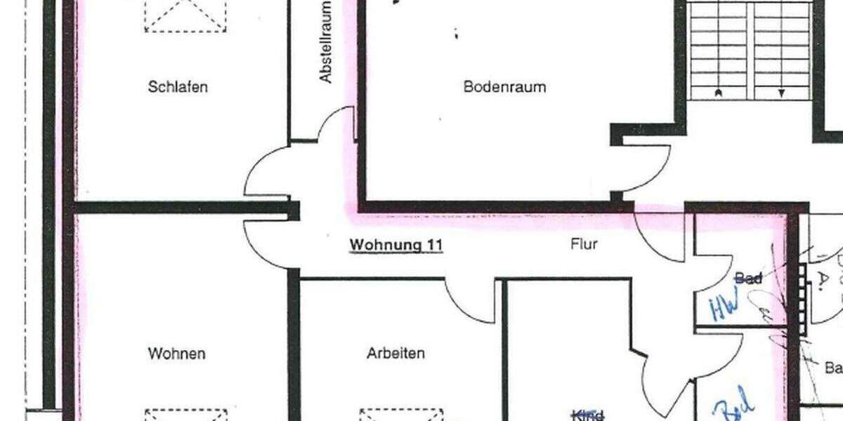 Etagenwohnung Burgdorf - 3 Zimmer, 83 m&sup2;, 850&euro; | Angebot:25851588