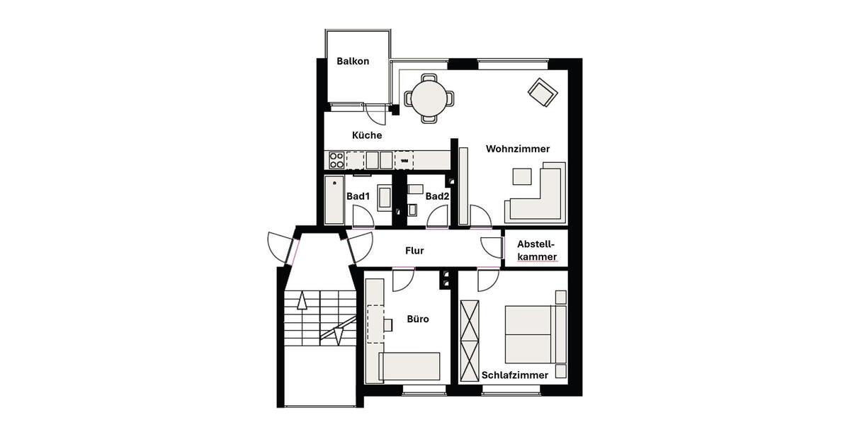 Etagenwohnung Hannover Buchholz-Kleefeld - 3 Zimmer, 71 m&sup2;, 234.000&euro; | Angebot:27453088