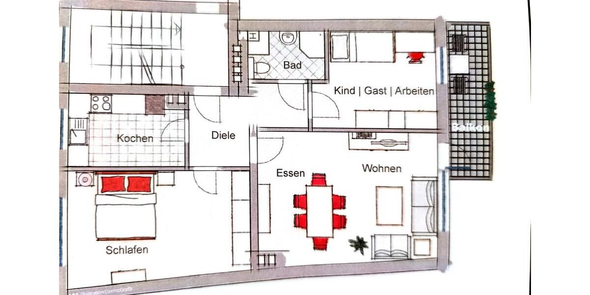 Etagenwohnung Hannover Döhren-Wülfel - 3 Zimmer, 67 m&sup2;, 209.000&euro; | Angebot:27080862