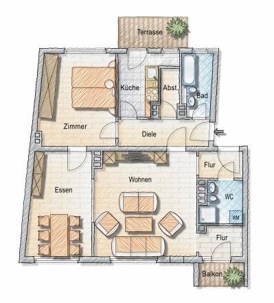 Etagenwohnung Hannover Vahrenwald-List - 3 Zimmer, 96 m&sup2;, 349.000&euro; | Angebot:25793673