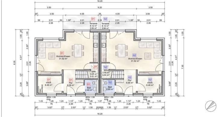Doppelhaushälfte Burgdorf - 4 Zimmer, 120 m&sup2;, 1.350&euro; | Angebot:26618422