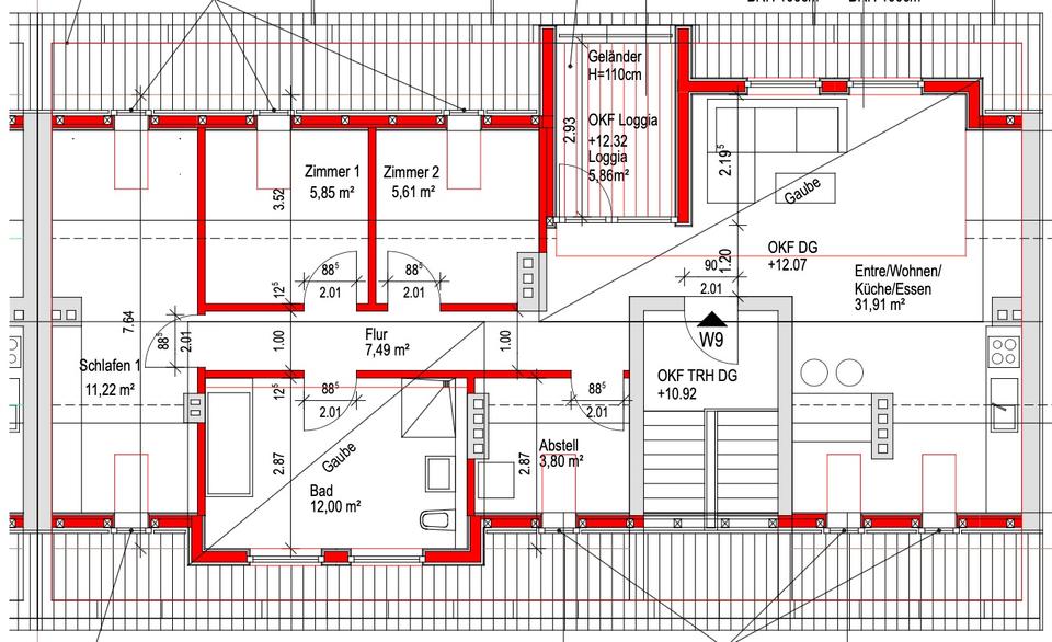 Dachgeschoßwohnung Hannover Bothfeld-Vahrenheide - 4 Zimmer, 84 m&sup2;, 209.000&euro; | Angebot:27122032